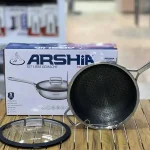 ماهی تابه ووک استیل کف لیزری عرشیا ۳۰ سانتی مدل:3168 - تصویر 2