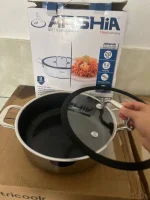 ماهیتابه دو دسته ۲۴ سانت لیزری هیبرید عرشیا مدل ۳۷۰۰ - تصویر 3